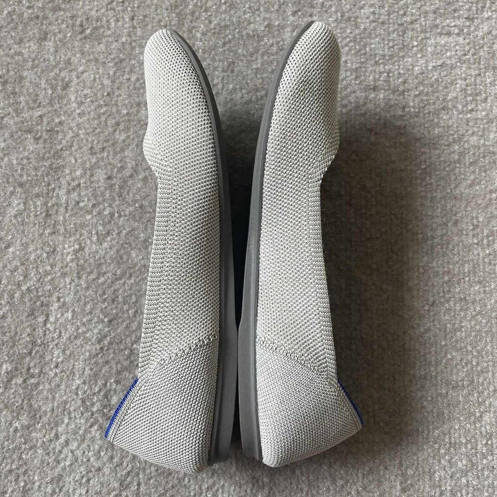 Rothy’s Shoes Womens Size 7.5 Taupe Gray/Beige The Flat Casual Knit Ballet Flats - Picture 9 of 13